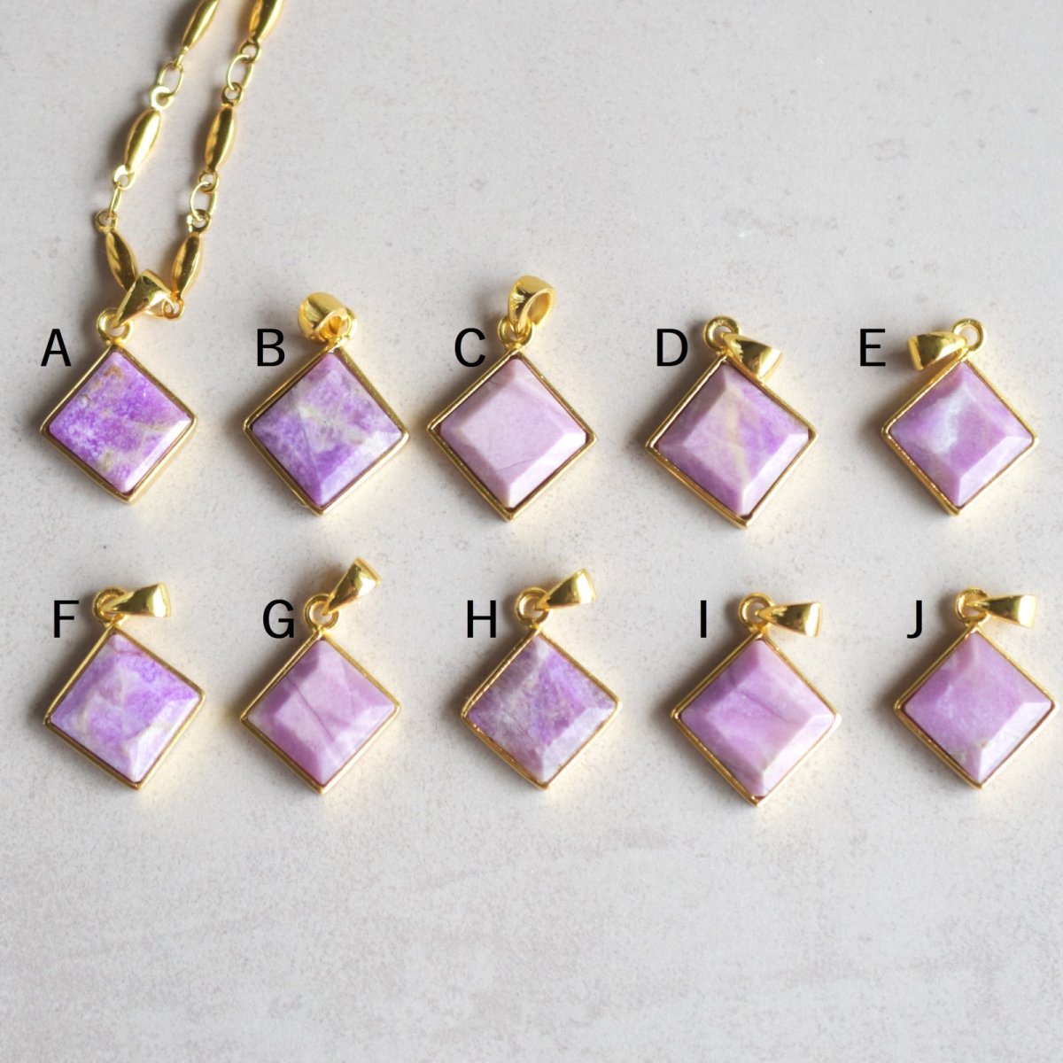 画像5: 残り６！【各1点もの・世界三大ヒーリング】希少　ラベンダーカラー　スギライト　サージカルステンレスネックレス45cm+5cm   (5)