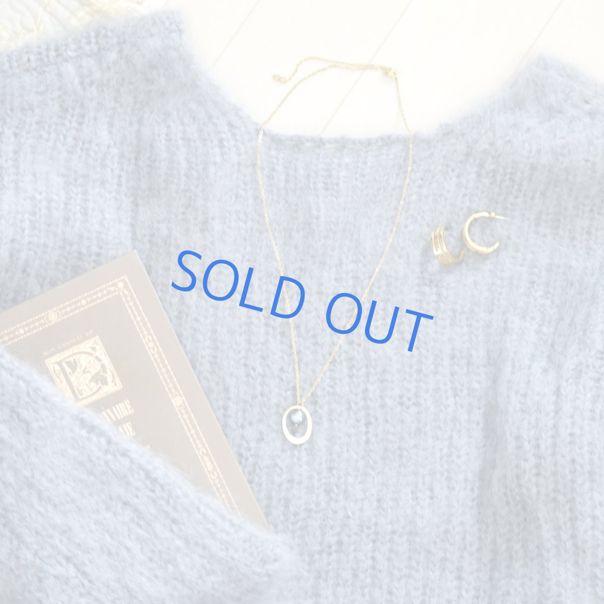 画像9: 特別商品【残り1】ブルーグレー淡水パール　オーバルリング　サージカルステンレスロングネックレス60cm (9)