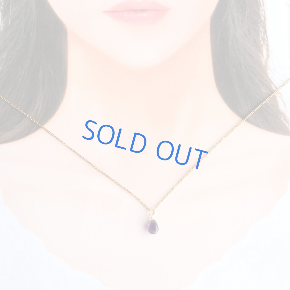 画像7: 人気再入荷！【限定数のみ】AAA　濃いアメジスト　スムースペアシェイプ　サージカルステンレス約40cmネックレス (7)