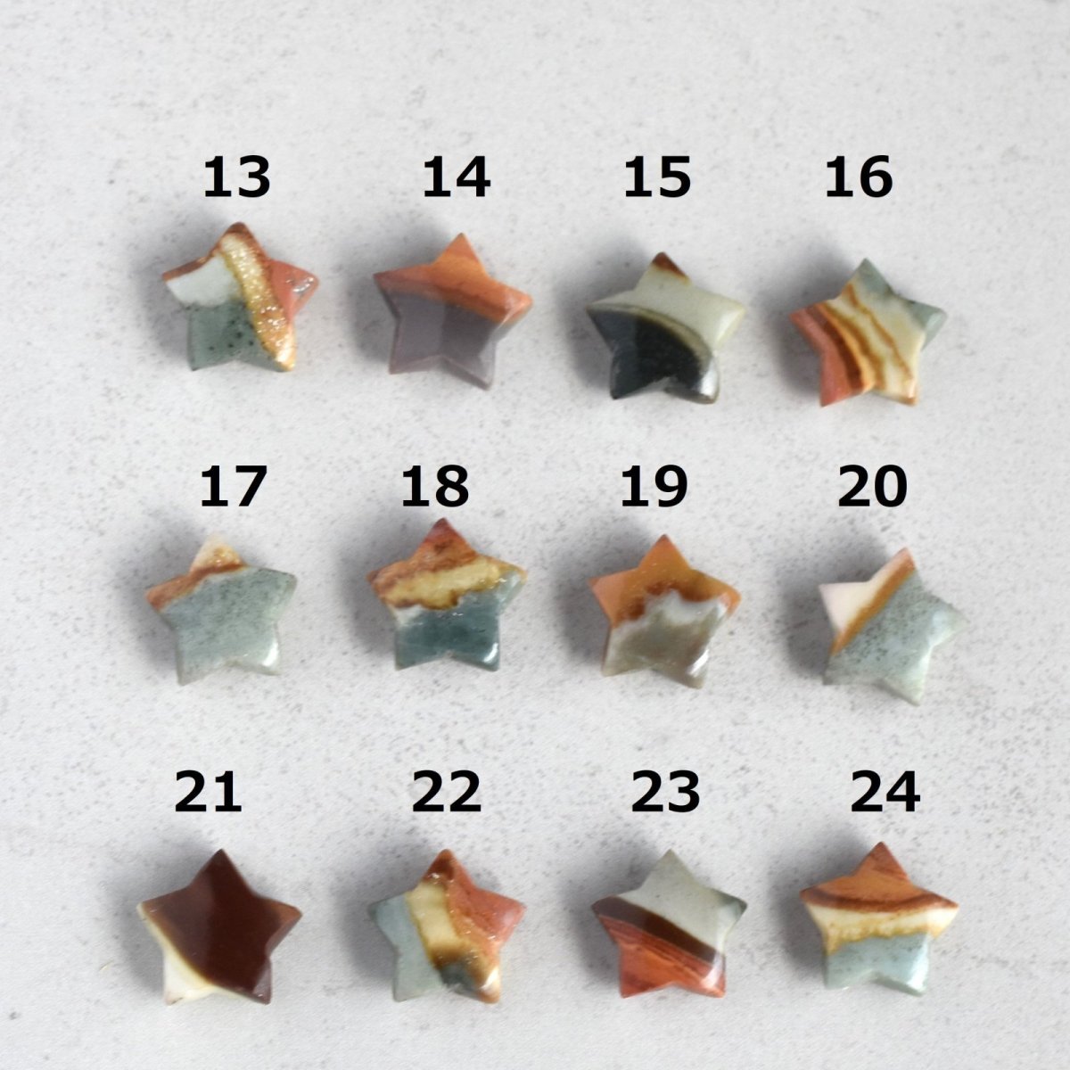 画像8: 【各1点もの・選べる】陶器のような希少石♪　ポリクロームジャスパー　スター　サージカルステンレスネックレス  (8)