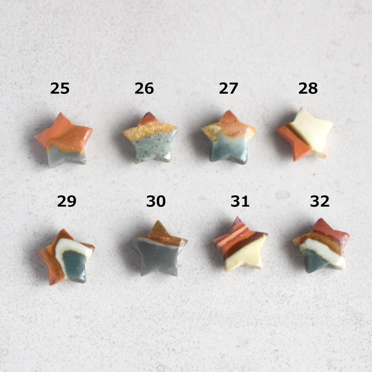 画像9: 【各1点もの・選べる】陶器のような希少石♪　ポリクロームジャスパー　スター　サージカルステンレスネックレス  (9)