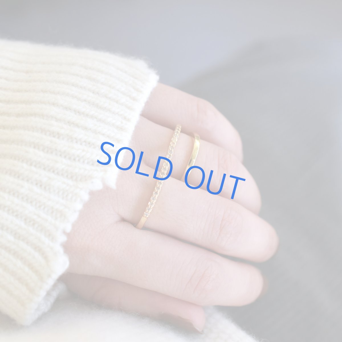 画像8: 残り各1【限定販売】煌めく　ジルコニア　ダブルライン　二本指リング（指輪） (8)