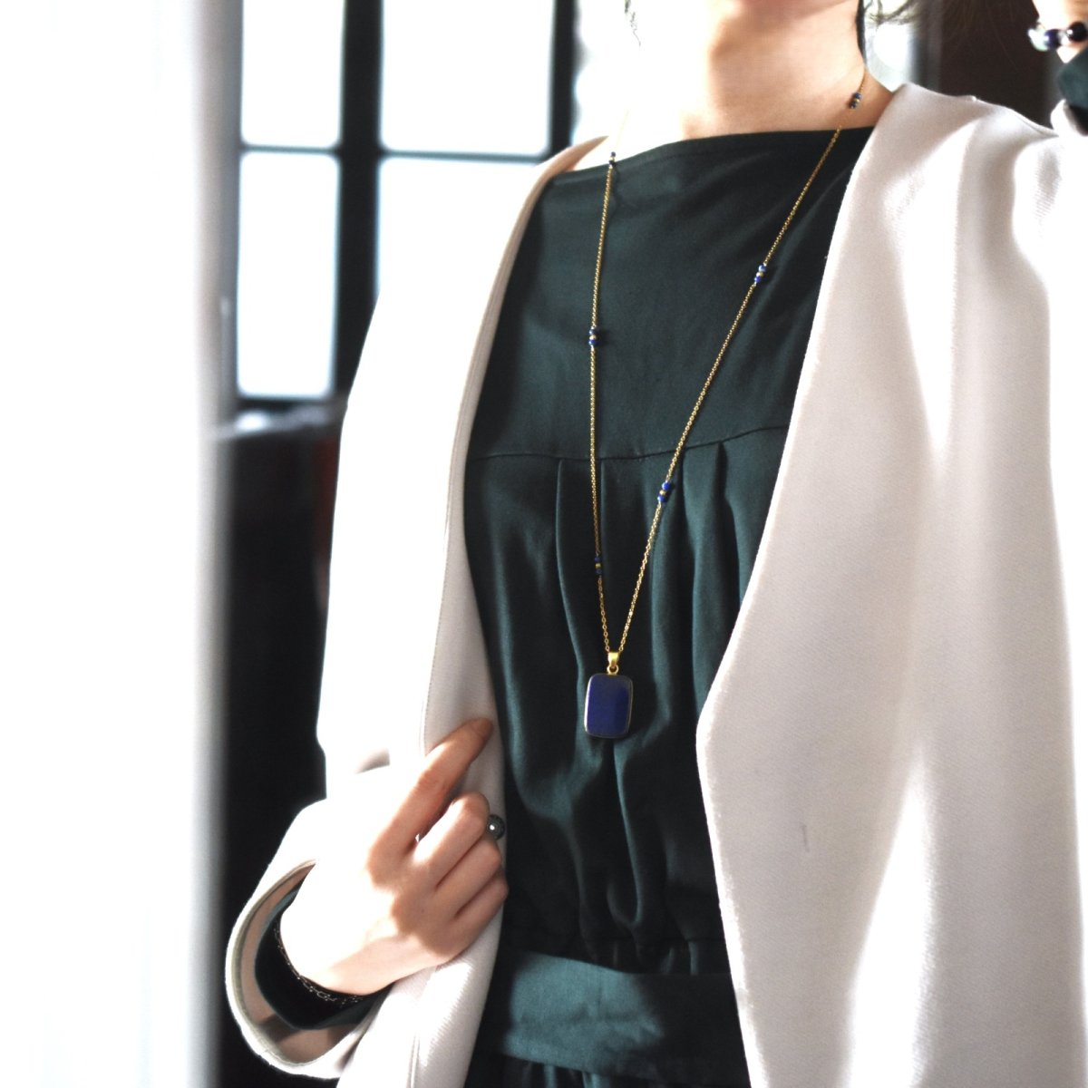 画像23: 冬の新作【一点もの・選べる】超大粒　夜空　ラピスラズリ　サージカルステンレスネックレス70cm  (23)