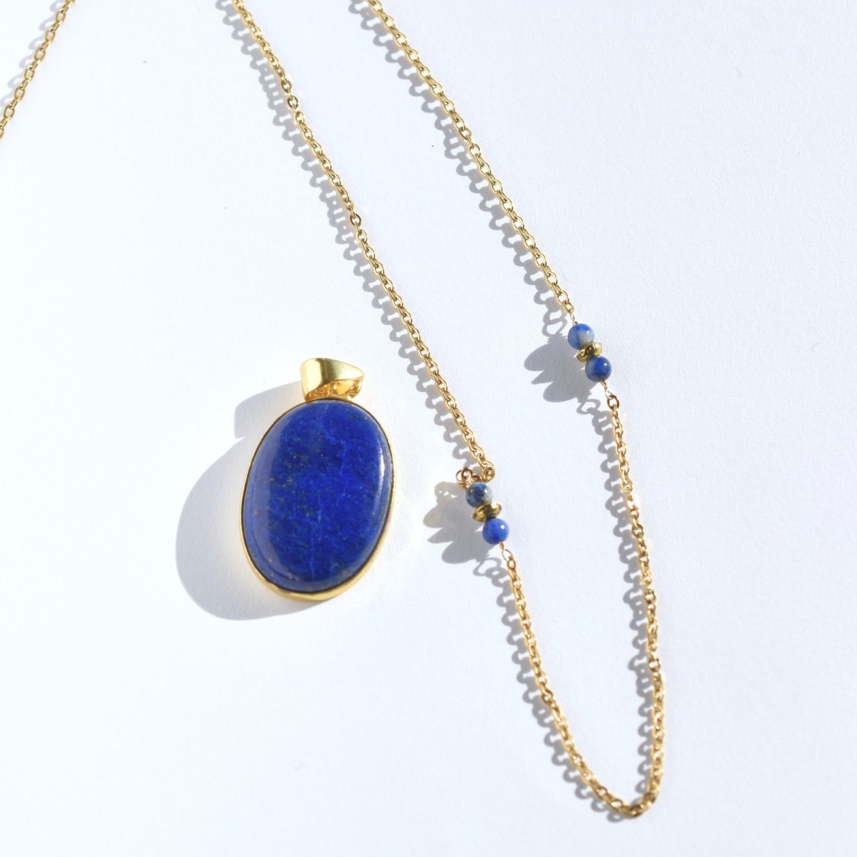 画像21: 冬の新作【一点もの・選べる】超大粒　夜空　ラピスラズリ　サージカルステンレスネックレス70cm  (21)