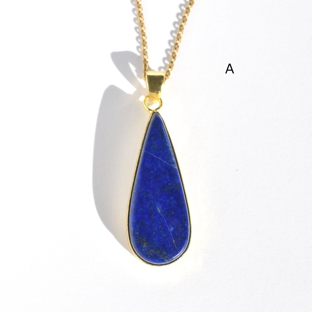 画像5: 冬の新作【一点もの・選べる】超大粒　夜空　ラピスラズリ　サージカルステンレスネックレス70cm  (5)