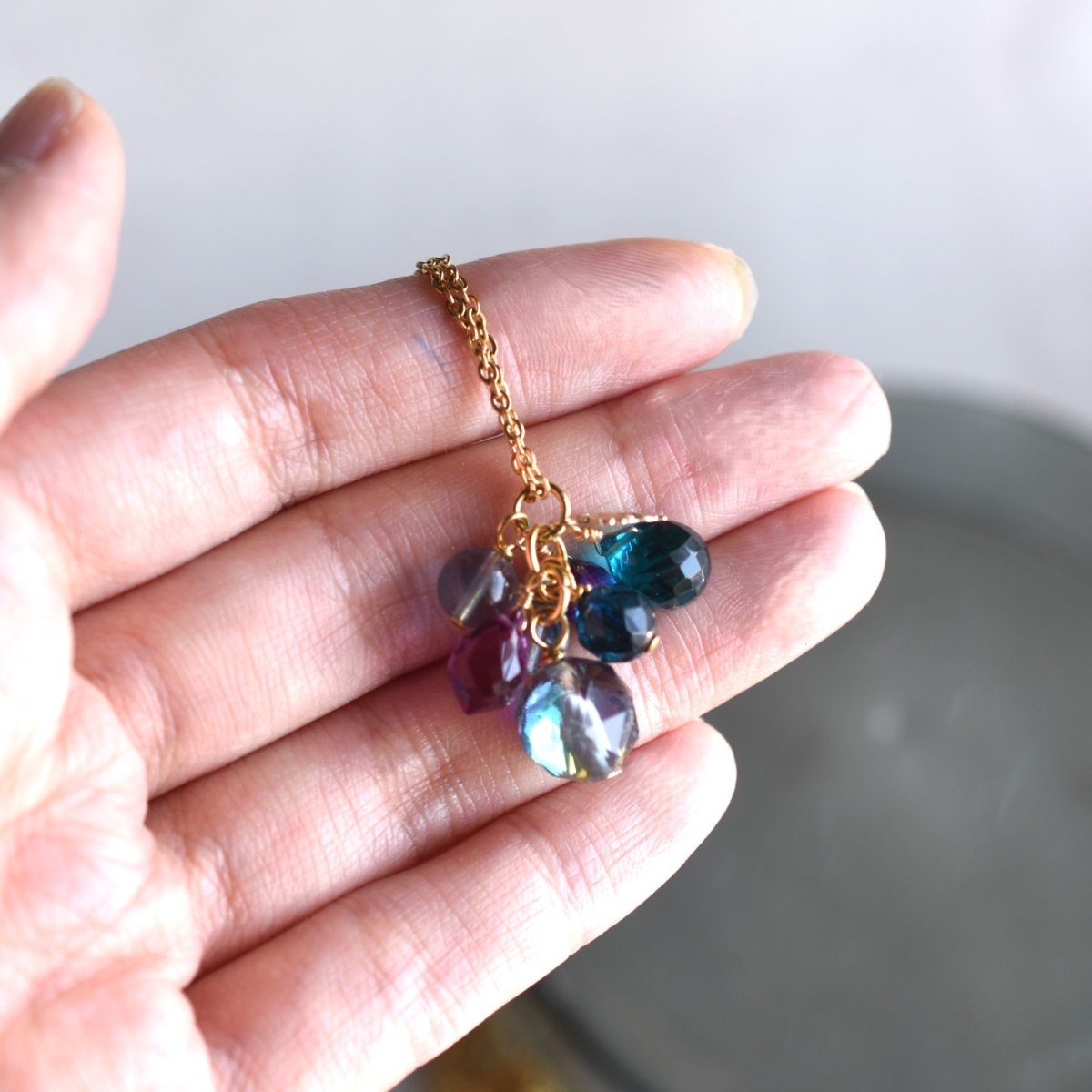 画像6: 春の新作  凍結の朝 冬の実り ミスティッククォーツ 天然石チャーム サージカルステンレスネックレス50cm  (6)