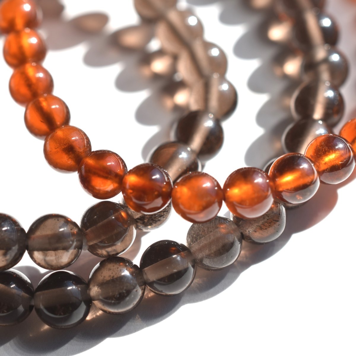 画像3: 春の新作【新年度お守り・限定数のみ】メキシコ産　ブラックアイス　オブシディアン　スモーキー　数珠　お守り　ブレスレット  (3)