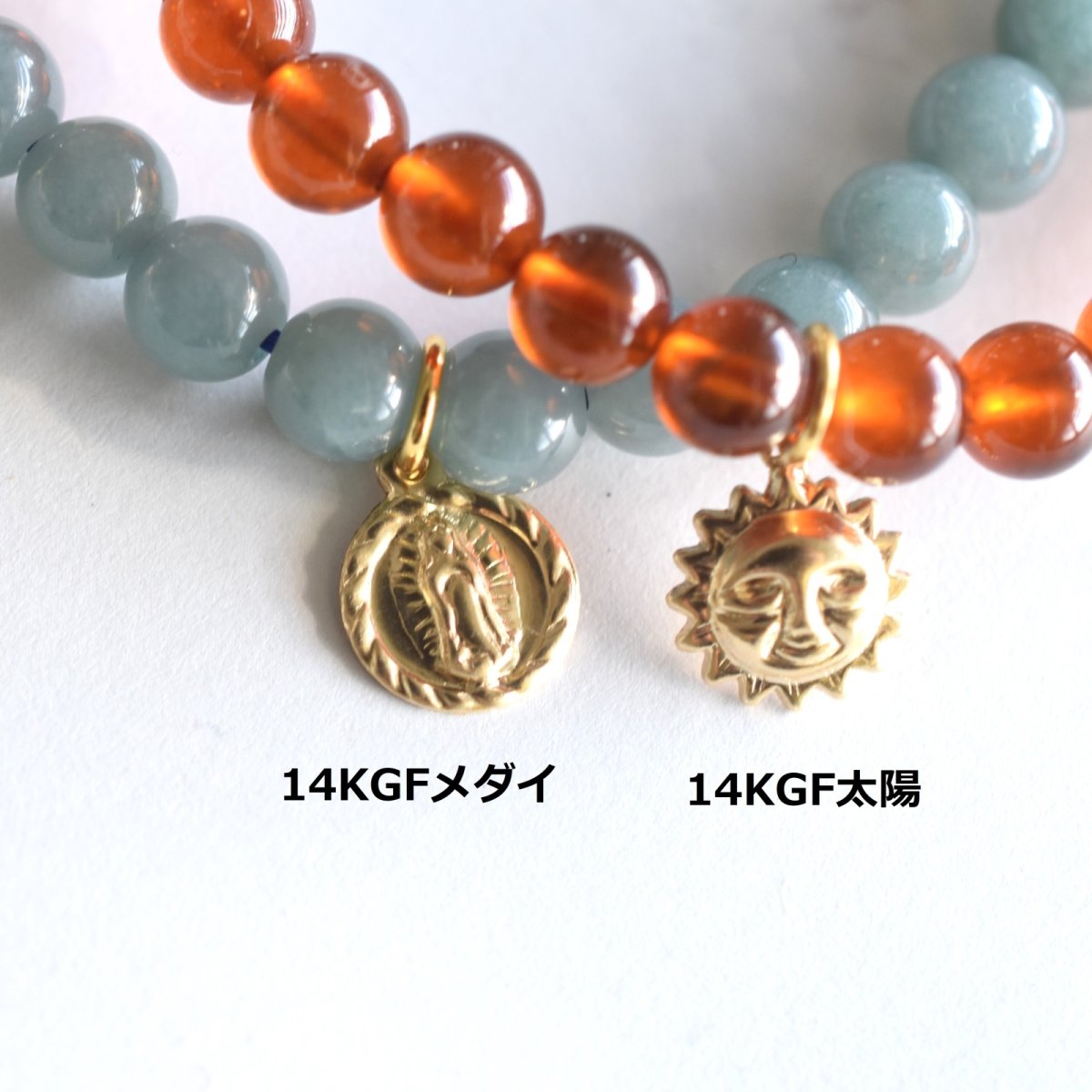 画像6: 春の新作【残り5・新年度お守り】スリランカ産 オレンジ ヘソナイト ガーネット 数珠 お守り ブレスレット  (6)