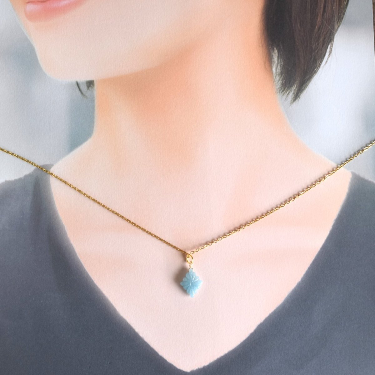 画像10: Creema特集掲載【残り35】希少! AAA トロレアイト ローゼンジカット 一粒 サージカルステンレスネックレス40cm  (10)