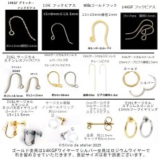 画像10: 【SELECT・イヤリング変更可】ベイクドカラー　ムーアカイト　サージカルステンレスフックピアス (10)