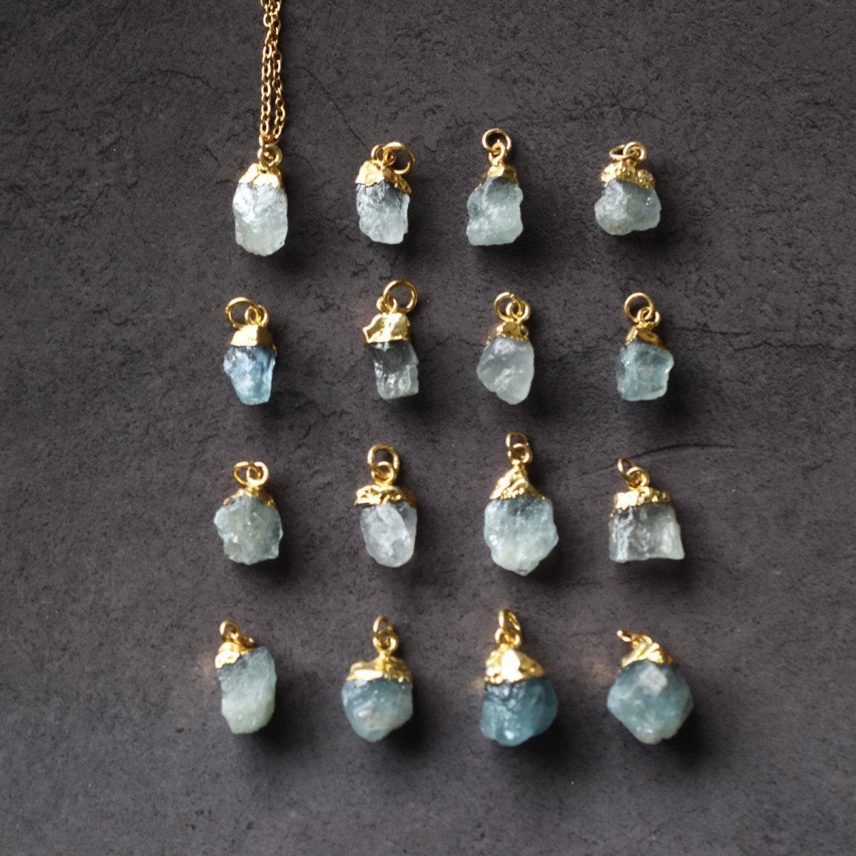 画像9: Creema特集掲載【選べる】原石　アクアマリン　天然ピンクコーラル&淡水パール付き　サージカルステンレス　40cmネックレス  (9)