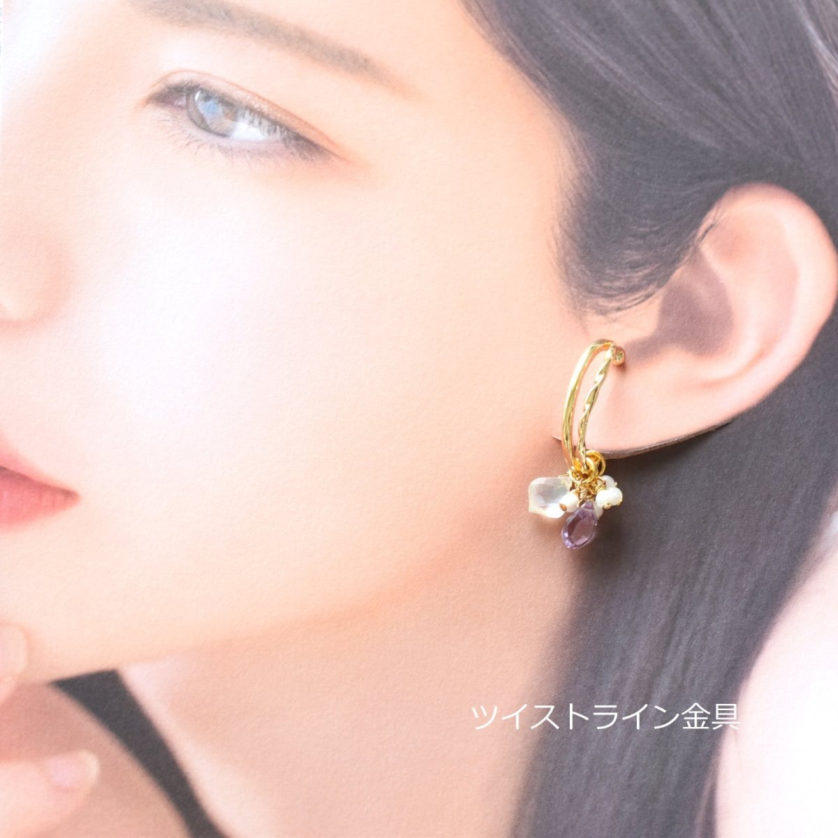 画像19: 春の福袋2025【金具選べる・片耳】すずらん　若葉アンバー　ミモザイエロー　6種　天然石チャーム　セット　イヤーカフ  (19)