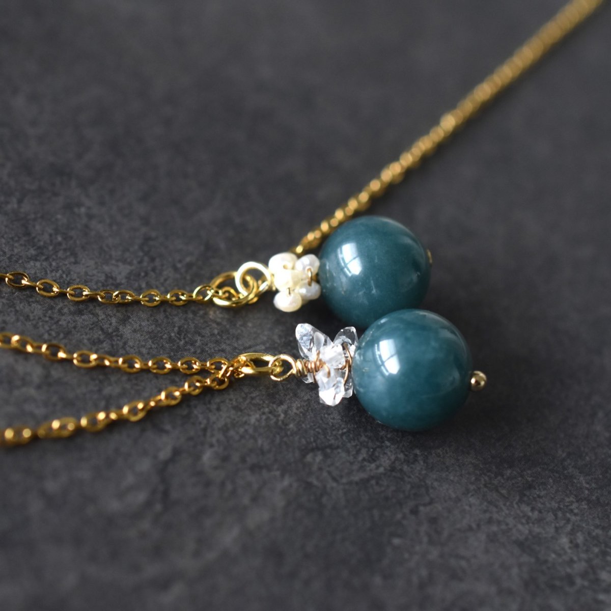 画像5: 春の新作【限定数のみ】希少！　グアテマラ産　マンサーノ翡翠　サージカルステンレスネックレス　40cm　 　  (5)