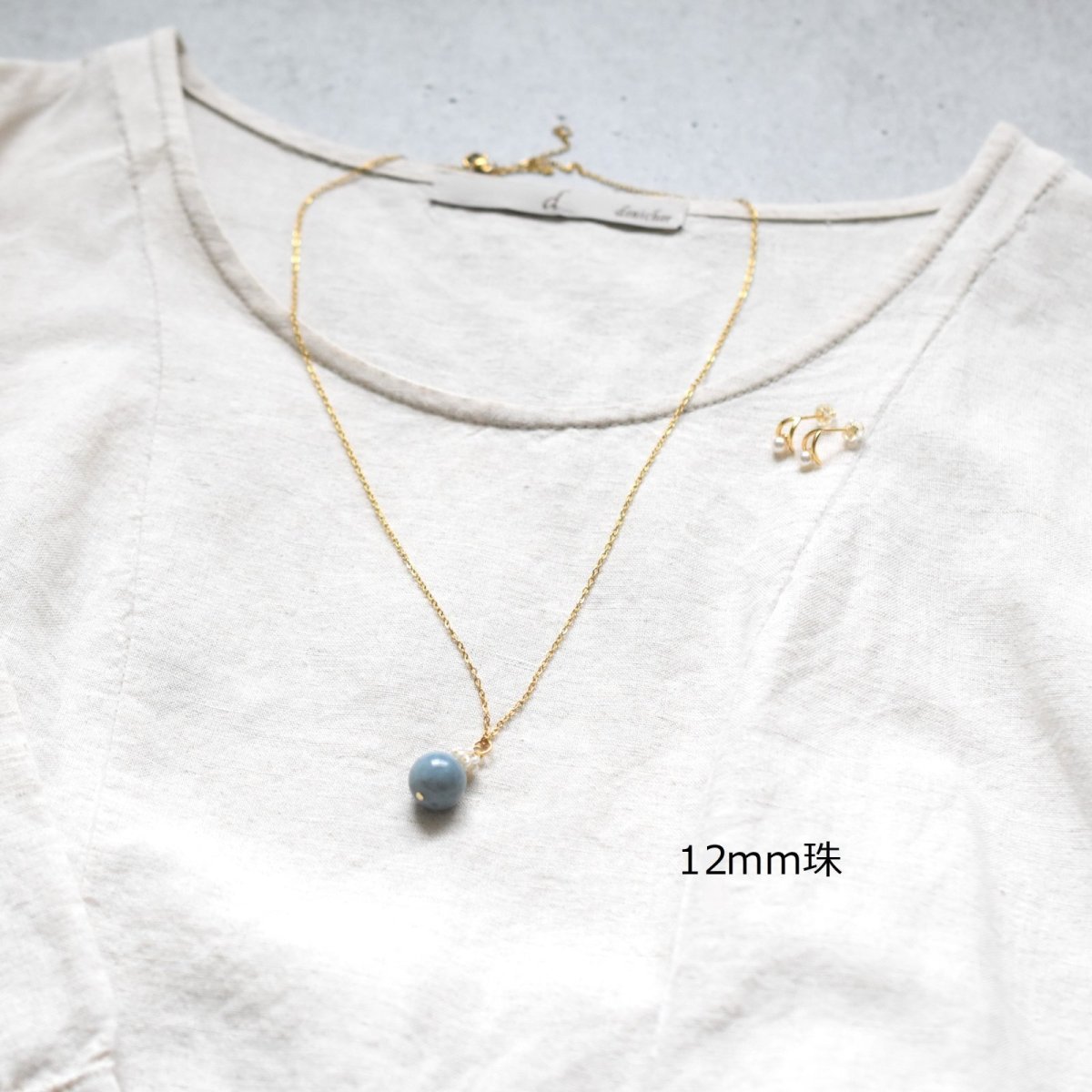 画像5: 春の新作【限定数のみ】希少！　天然色　青瑪瑙　サージカルステンレスネックレス　40cm　  (5)