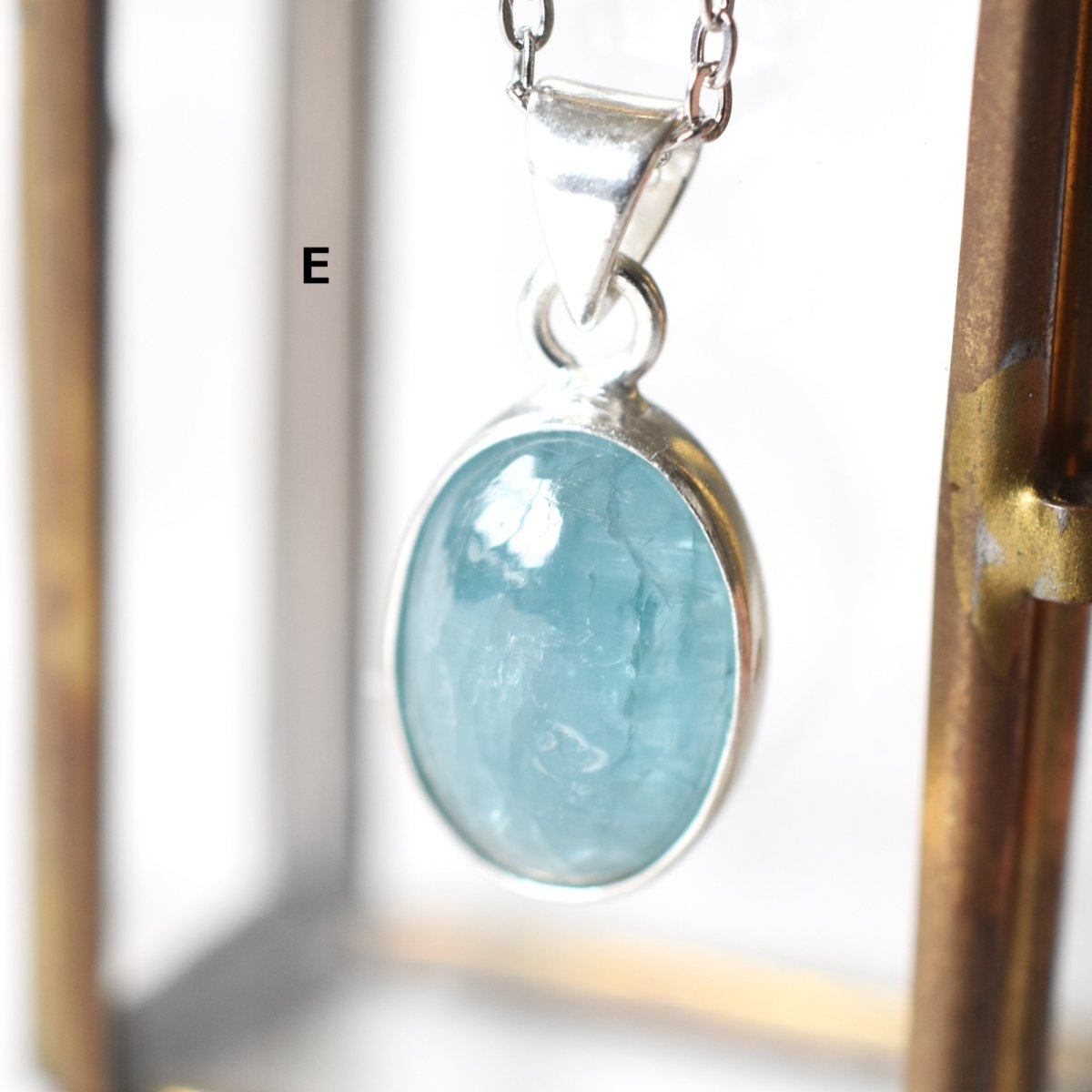 画像13: 夏の新作【1点もの・選べる】希少!大粒 タンザニア産 アクアカイヤナイト サージカルステンレスネックレス 40cm   (13)