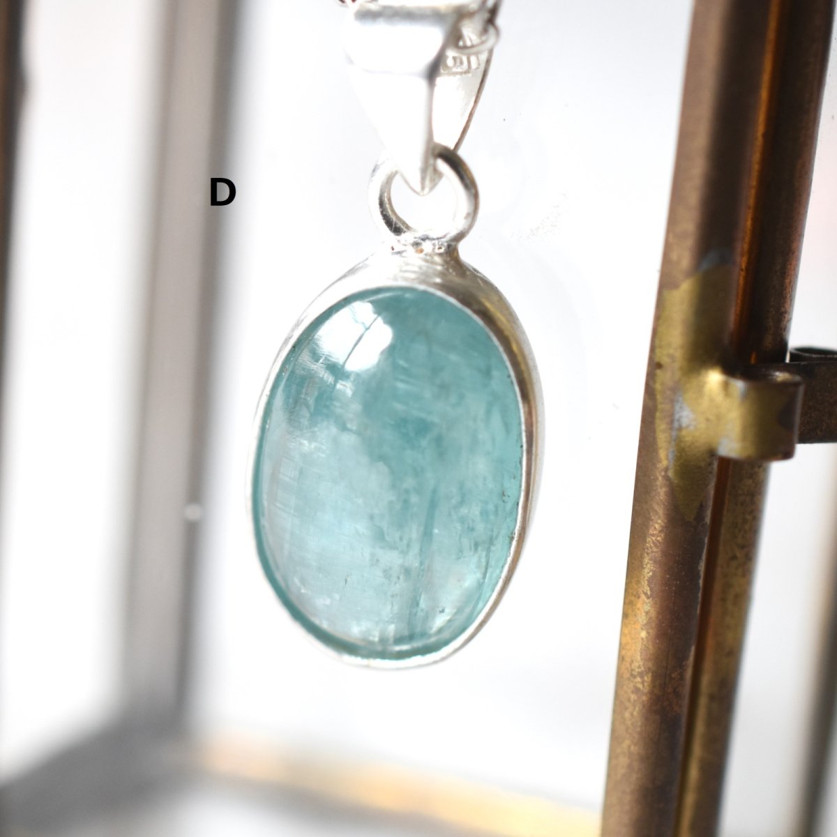 画像11: 夏の新作【1点もの・選べる】希少!大粒 タンザニア産 アクアカイヤナイト サージカルステンレスネックレス 40cm   (11)