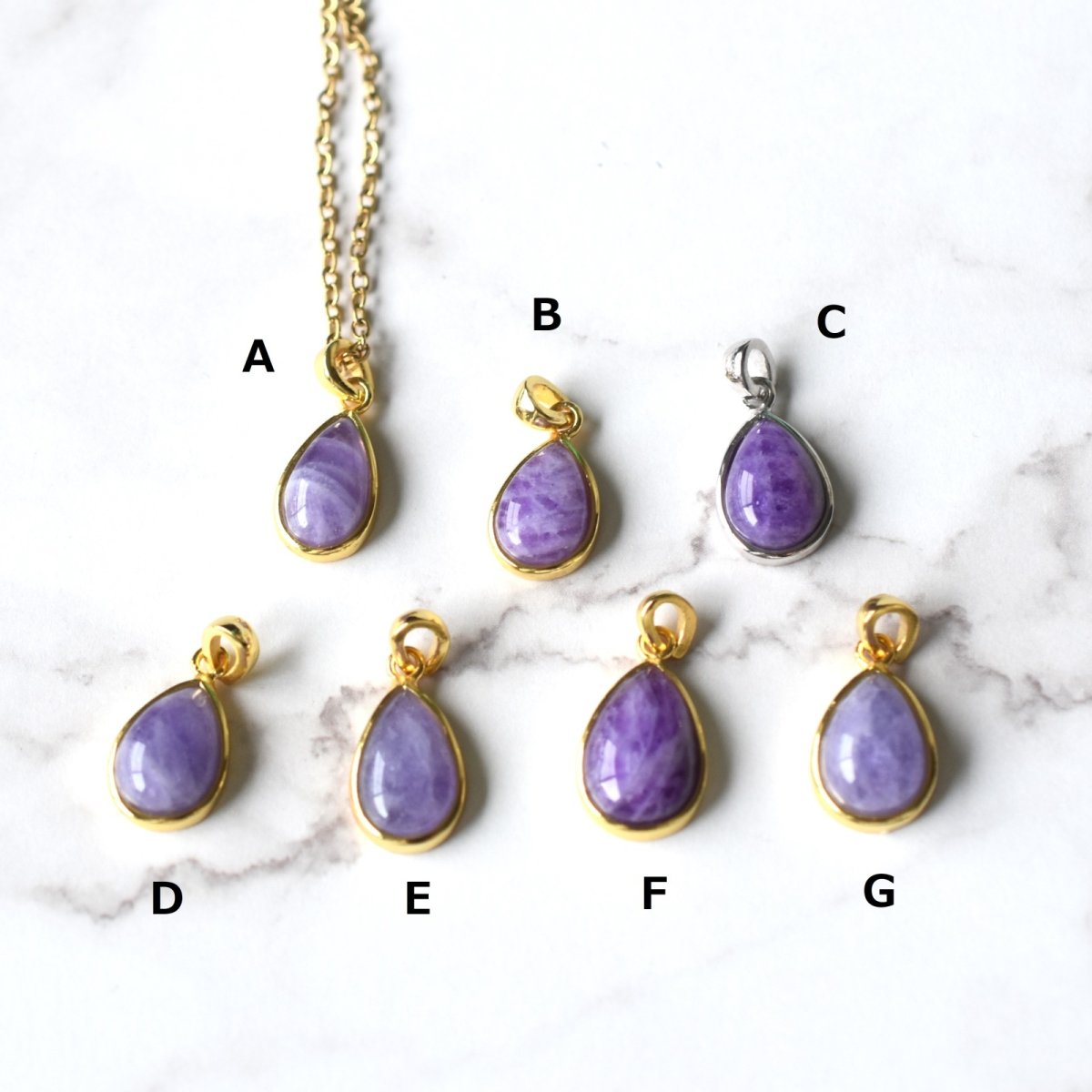 画像6: 夏の新作【各1点もの】希少石! パキスタン産 ハックマナイト ペンダント サージカルステンレス40cmネックレス  (6)