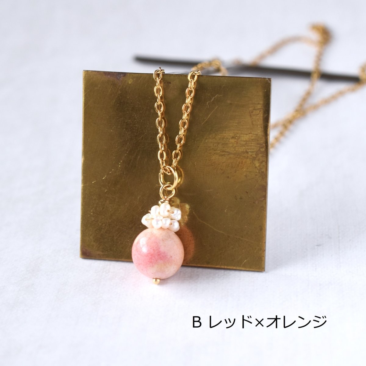 画像10: 夏の新作【各限定数のみ】希少石！　マカロンカラー　アラシャンアゲート　サージカルステンレス40cmネックレス  (10)