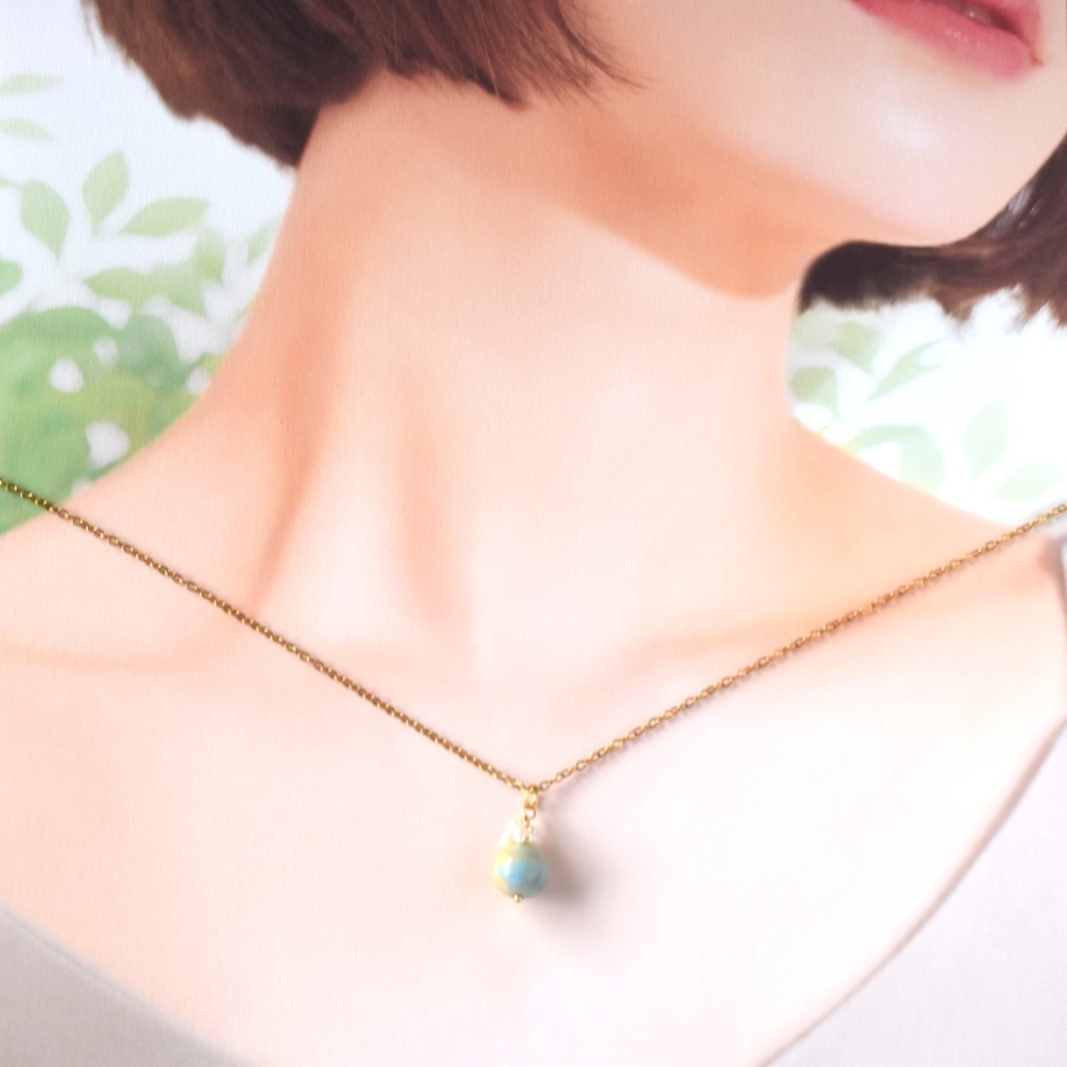 画像20: 夏の新作【各限定数のみ】希少石！　マカロンカラー　アラシャンアゲート　サージカルステンレス40cmネックレス  (20)