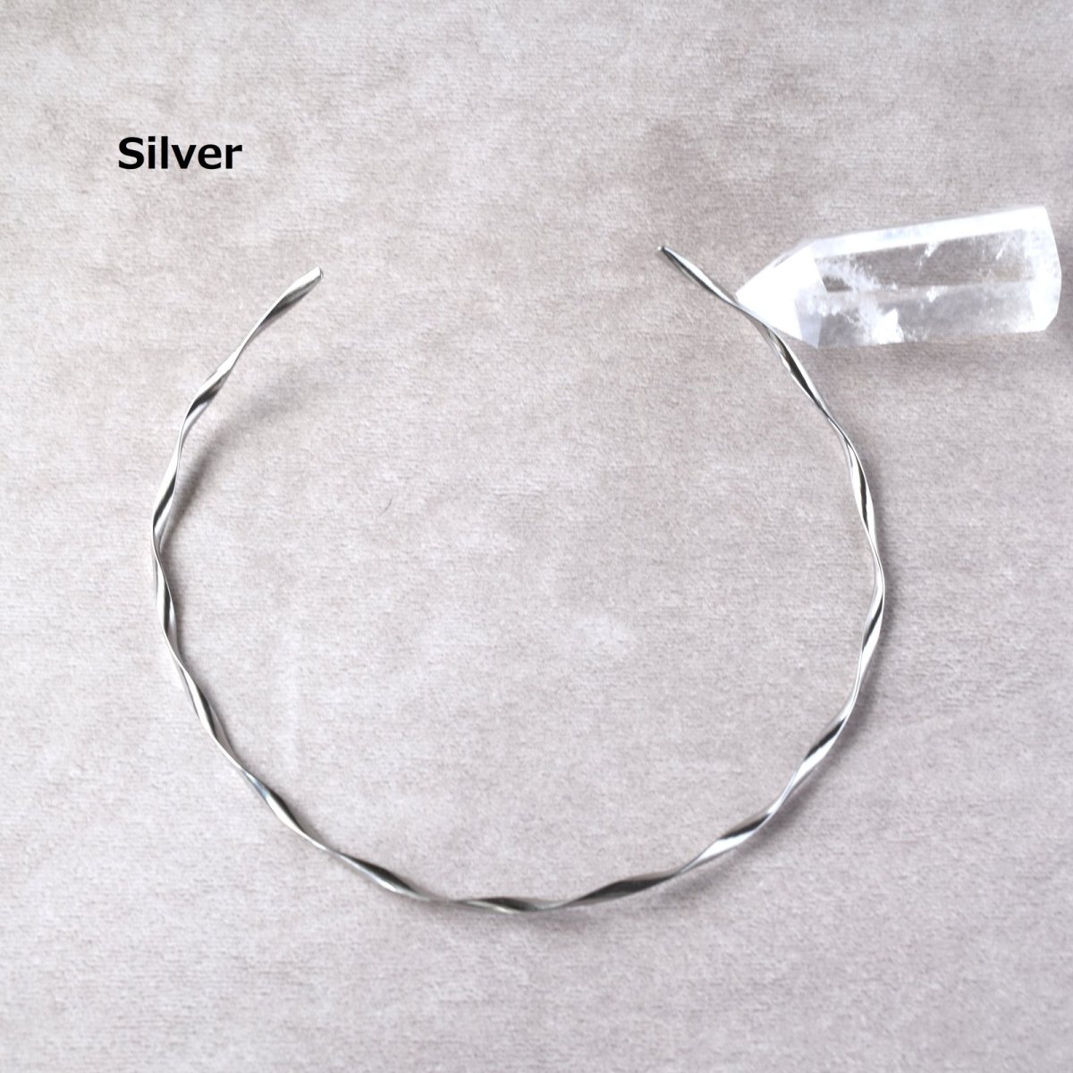 画像2: 夏の新作【汗のかく季節に！選べる】サージカルステンレス製　ツイスト　ネックバングル  (2)