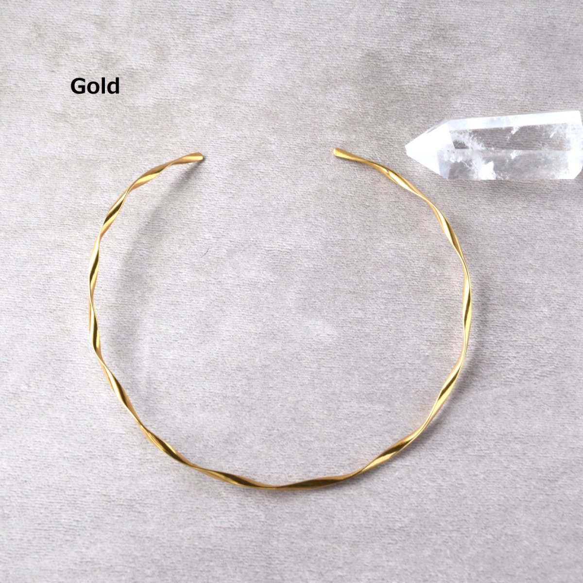 画像3: 夏の新作【汗のかく季節に！選べる】サージカルステンレス製　ツイスト　ネックバングル  (3)