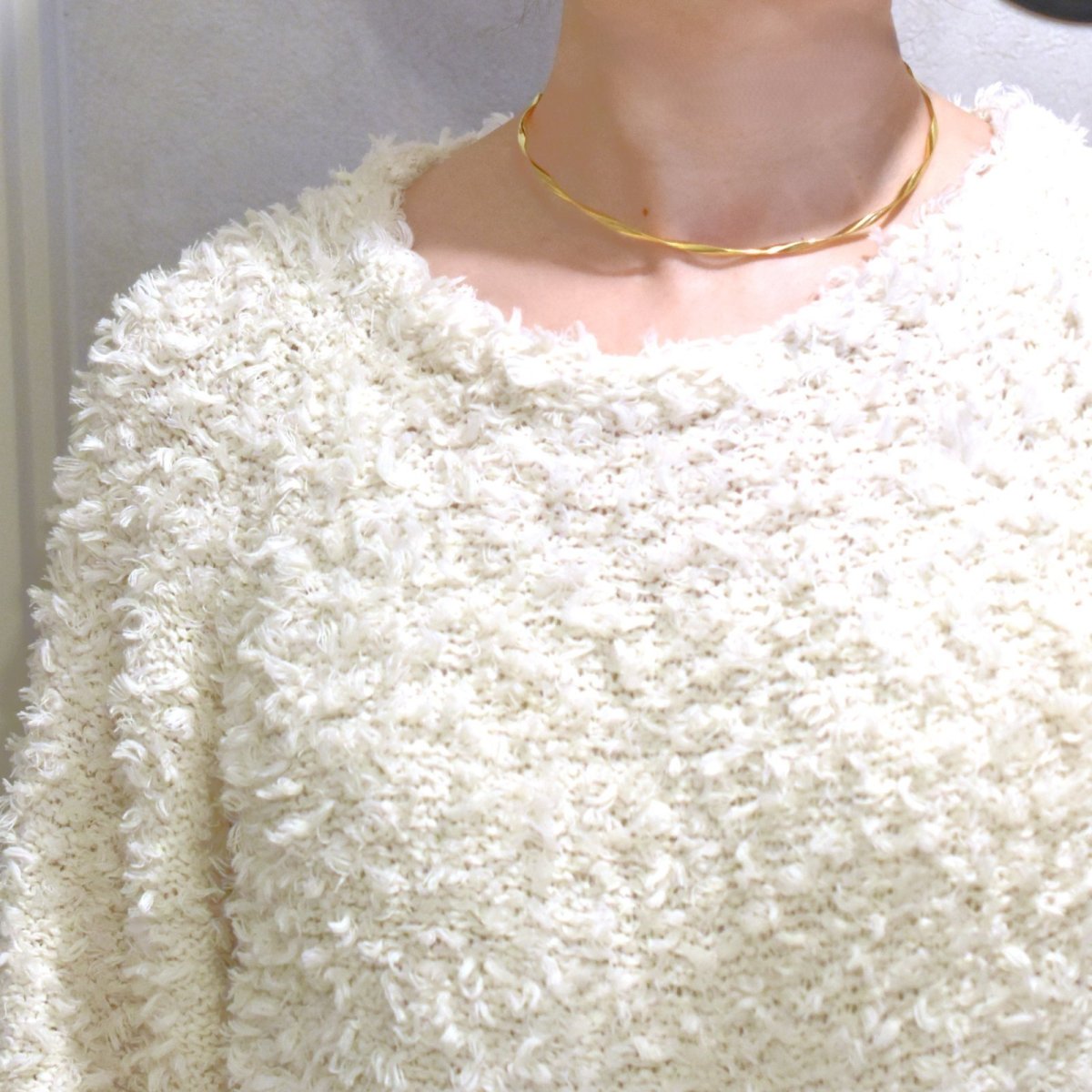 画像10: 夏の新作【汗のかく季節に！選べる】サージカルステンレス製　ツイスト　ネックバングル  (10)