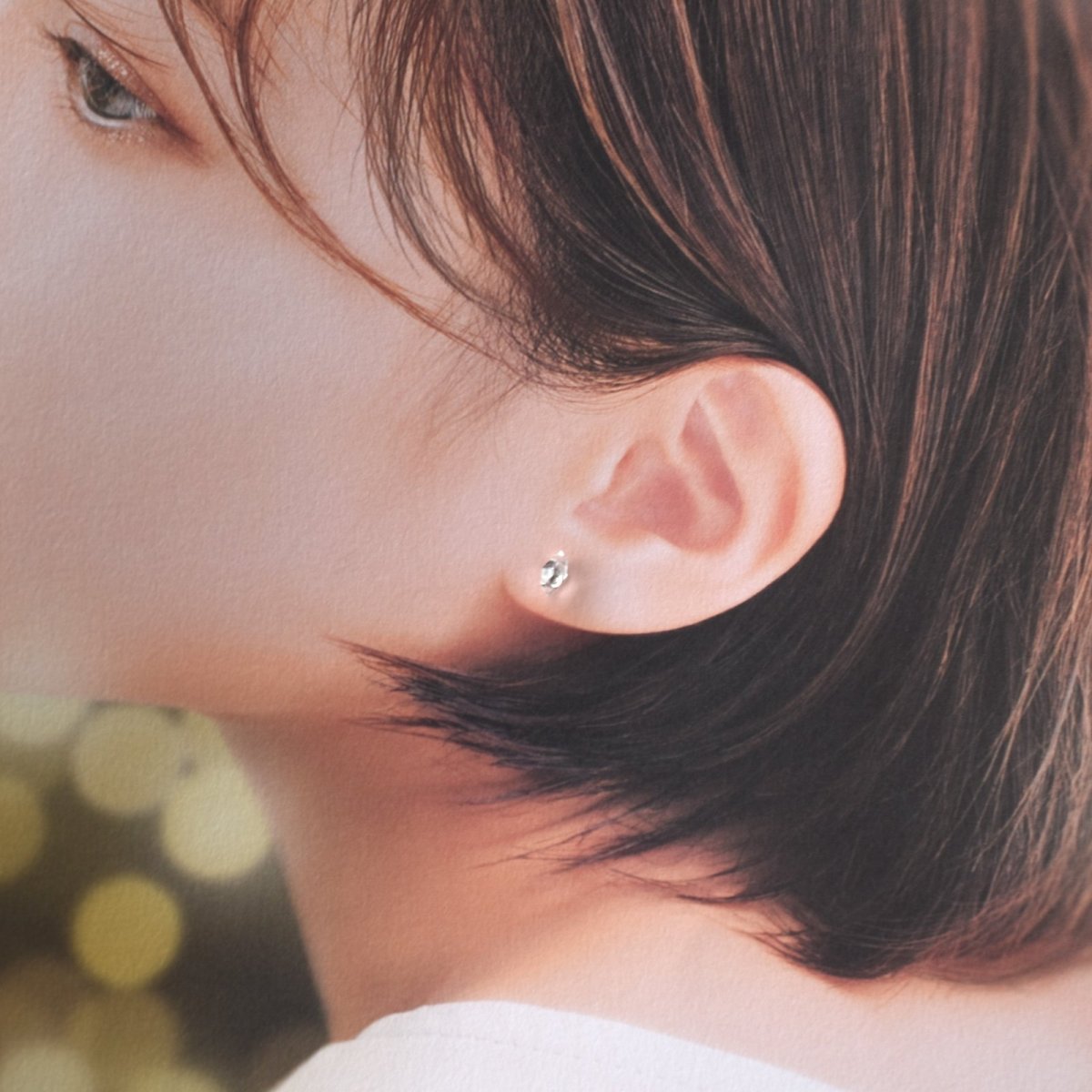 画像16: 夏の新作【片耳・両耳選べる】煌めく一粒　NYハーキマーダイヤモンドクォーツ　サージカルステンレス　スタッドピアス  (16)