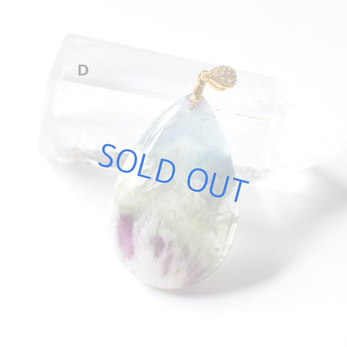 画像8: 今回のみ再入荷【残りF】天使の羽 希少石 超大粒 フェザーインフローライト ネックレス(革コード)約85cm  (8)