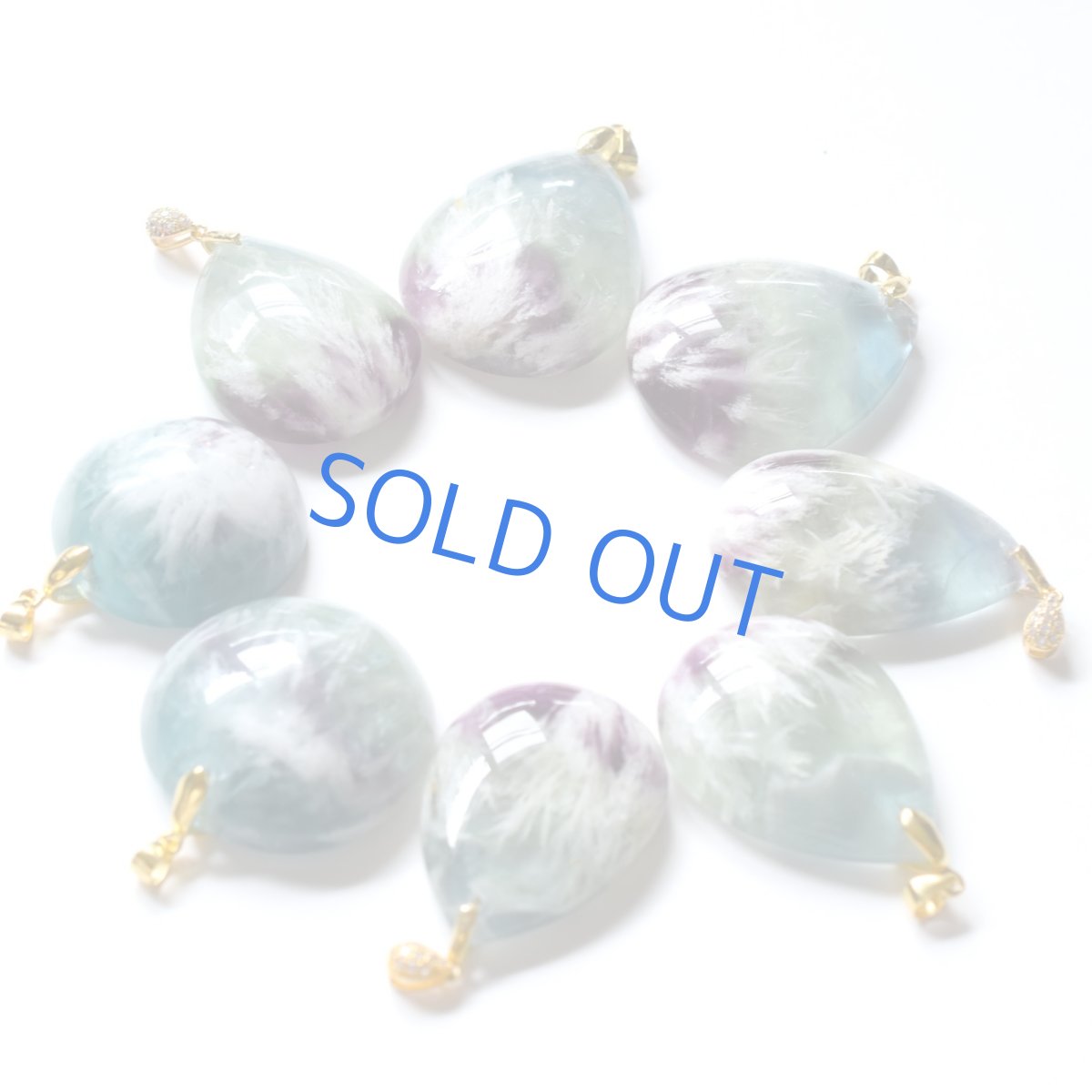 画像3: 今回のみ再入荷【残りF】天使の羽 希少石 超大粒 フェザーインフローライト ネックレス(革コード)約85cm  (3)