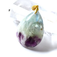 画像15: 今回のみ再入荷【各1点もの】天使の羽　希少石　超大粒　フェザーインフローライト　ネックレス（革コード）約85cm  (15)