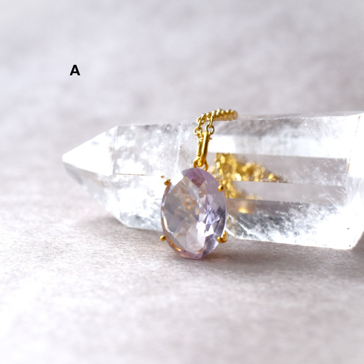 画像3: 夏の新作【各1点もの】超大粒　宝石用ルース　ピンクアメジスト　一粒ペンダント　ネックレス（サージカルステンレス）40cm  (3)