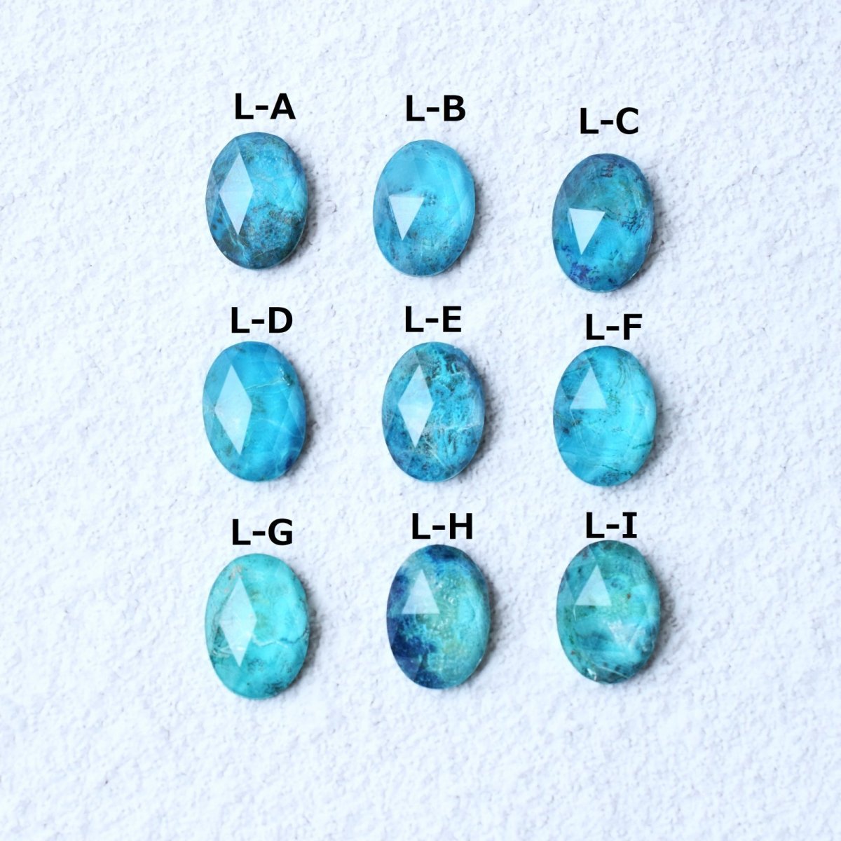 画像2: Creema特集掲載【沖縄ブルー】超大粒　南の島　クリソコラ　クリスタル　カボション　ネックレス（サージカルステンレス）50cm  (2)