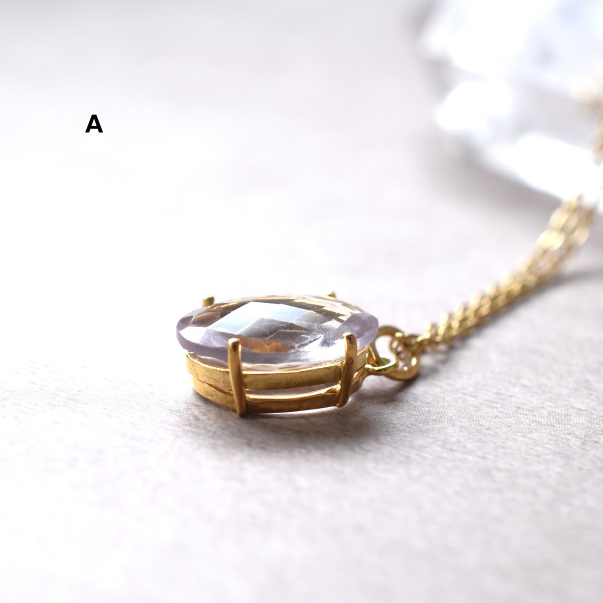 画像5: 夏の新作【各1点もの】超大粒　宝石用ルース　ピンクアメジスト　一粒ペンダント　ネックレス（サージカルステンレス）40cm  (5)