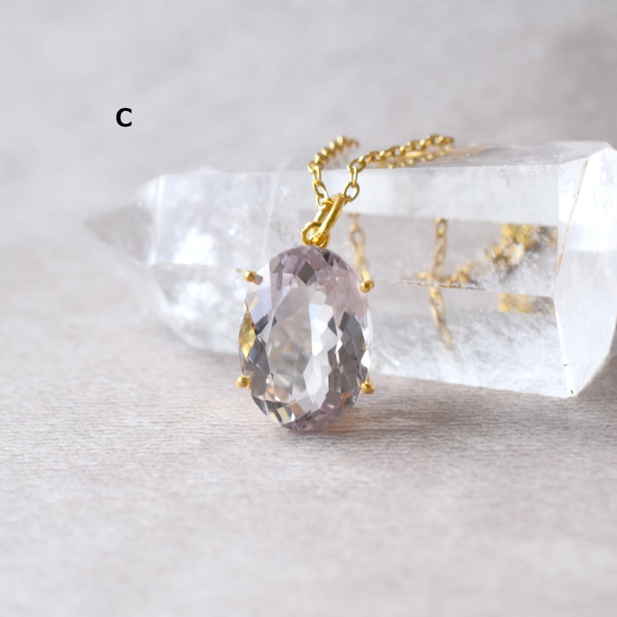 画像13: 夏の新作【各1点もの】超大粒　宝石用ルース　ピンクアメジスト　一粒ペンダント　ネックレス（サージカルステンレス）40cm  (13)