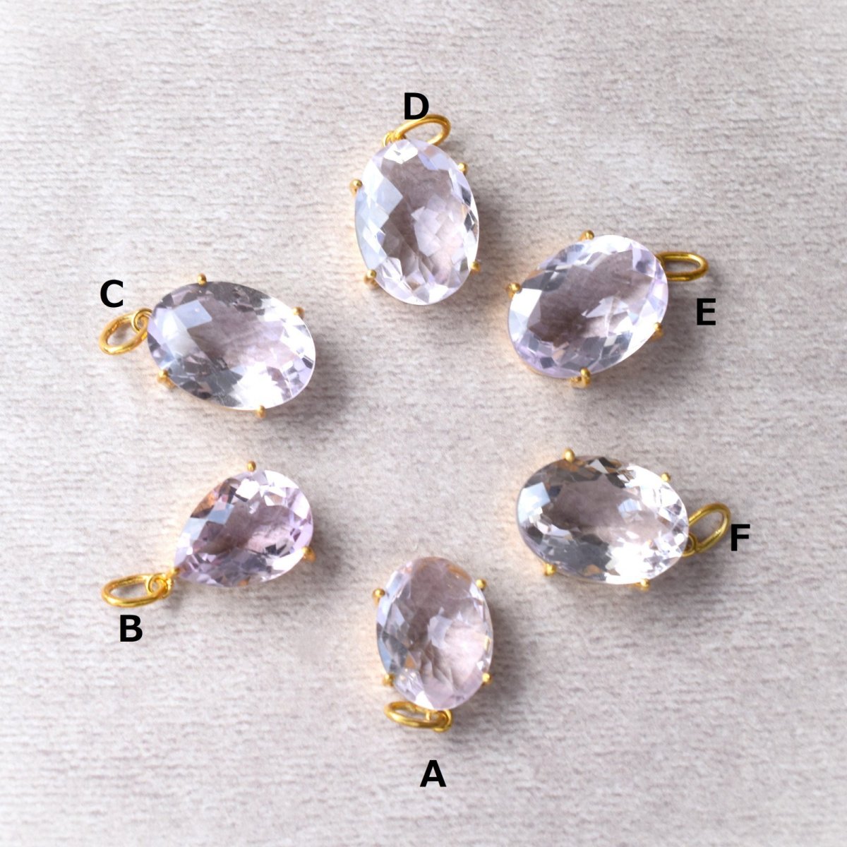 画像2: 夏の新作【各1点もの】超大粒　宝石用ルース　ピンクアメジスト　一粒ペンダント　ネックレス（サージカルステンレス）40cm  (2)