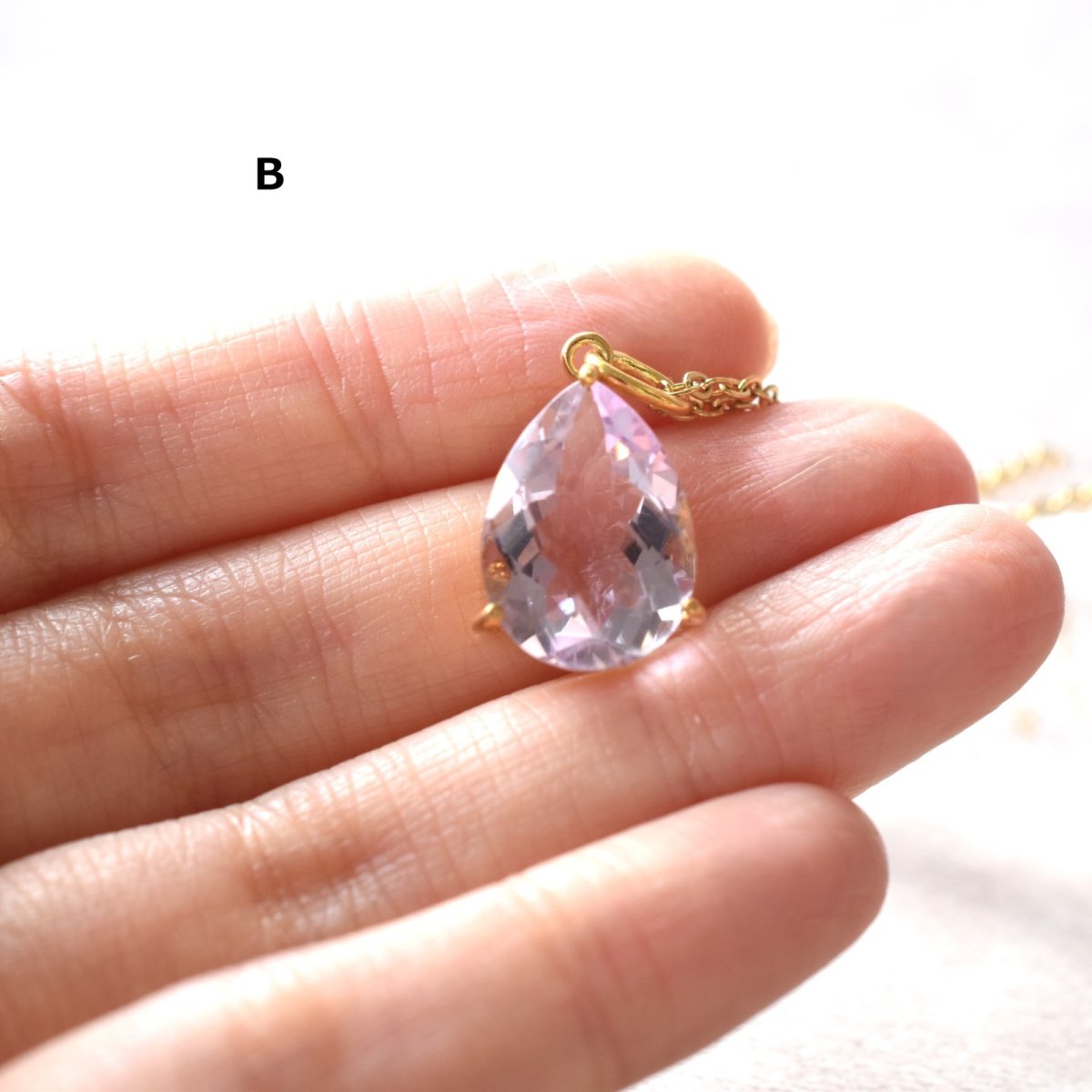 画像10: 夏の新作【各1点もの】超大粒　宝石用ルース　ピンクアメジスト　一粒ペンダント　ネックレス（サージカルステンレス）40cm  (10)