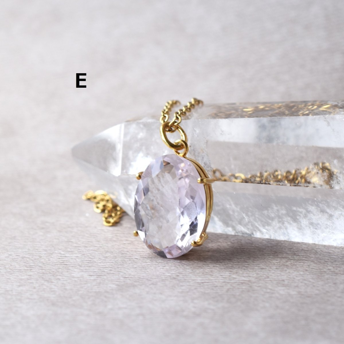 画像18: 夏の新作【各1点もの】超大粒　宝石用ルース　ピンクアメジスト　一粒ペンダント　ネックレス（サージカルステンレス）40cm  (18)