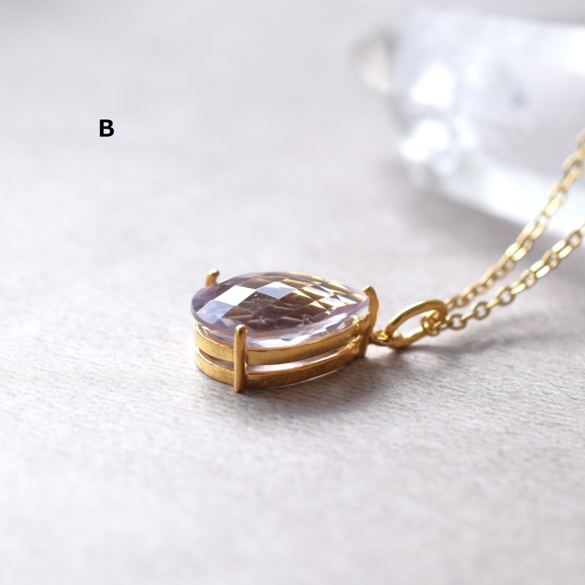 画像9: 夏の新作【各1点もの】超大粒　宝石用ルース　ピンクアメジスト　一粒ペンダント　ネックレス（サージカルステンレス）40cm  (9)