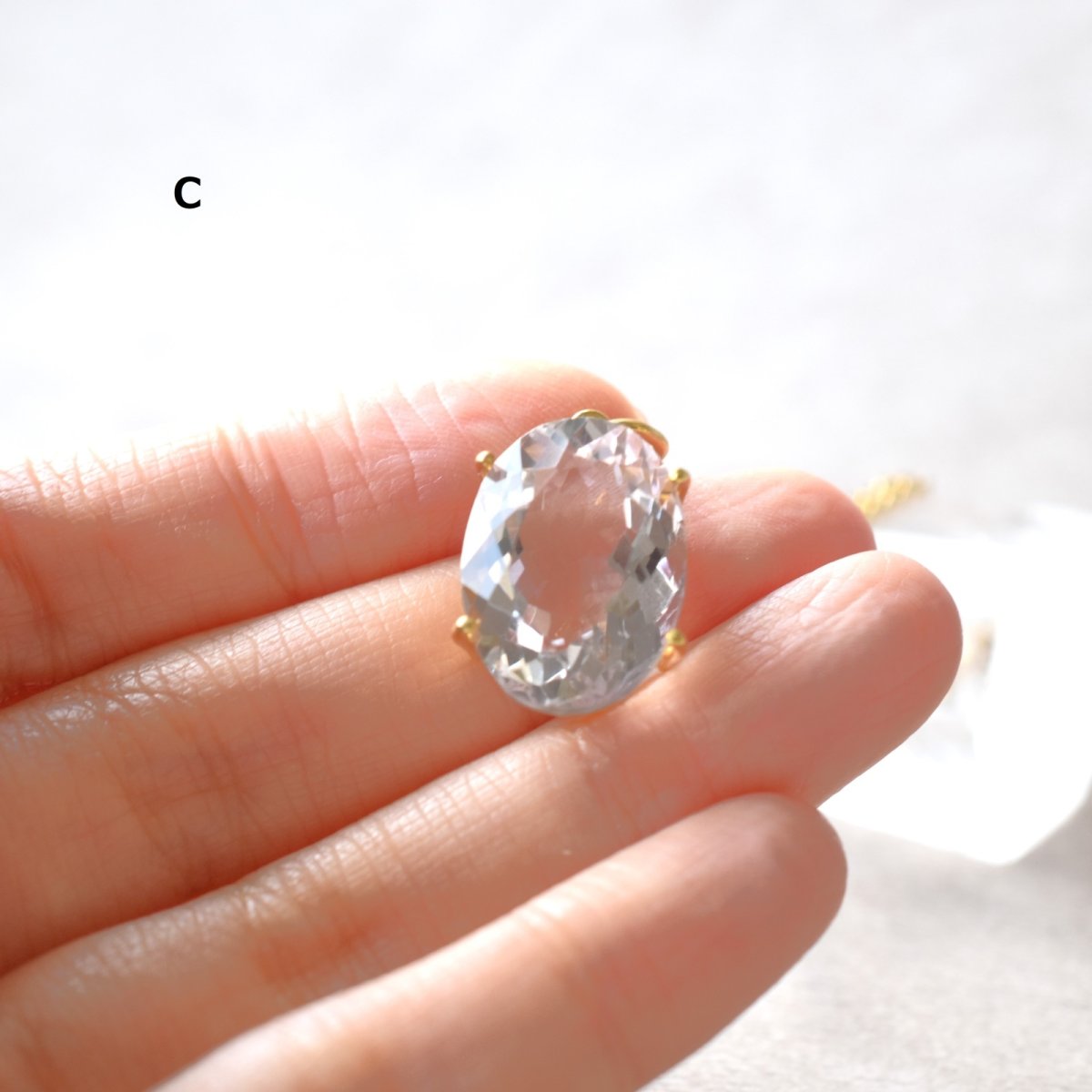 画像14: 夏の新作【各1点もの】超大粒　宝石用ルース　ピンクアメジスト　一粒ペンダント　ネックレス（サージカルステンレス）40cm  (14)