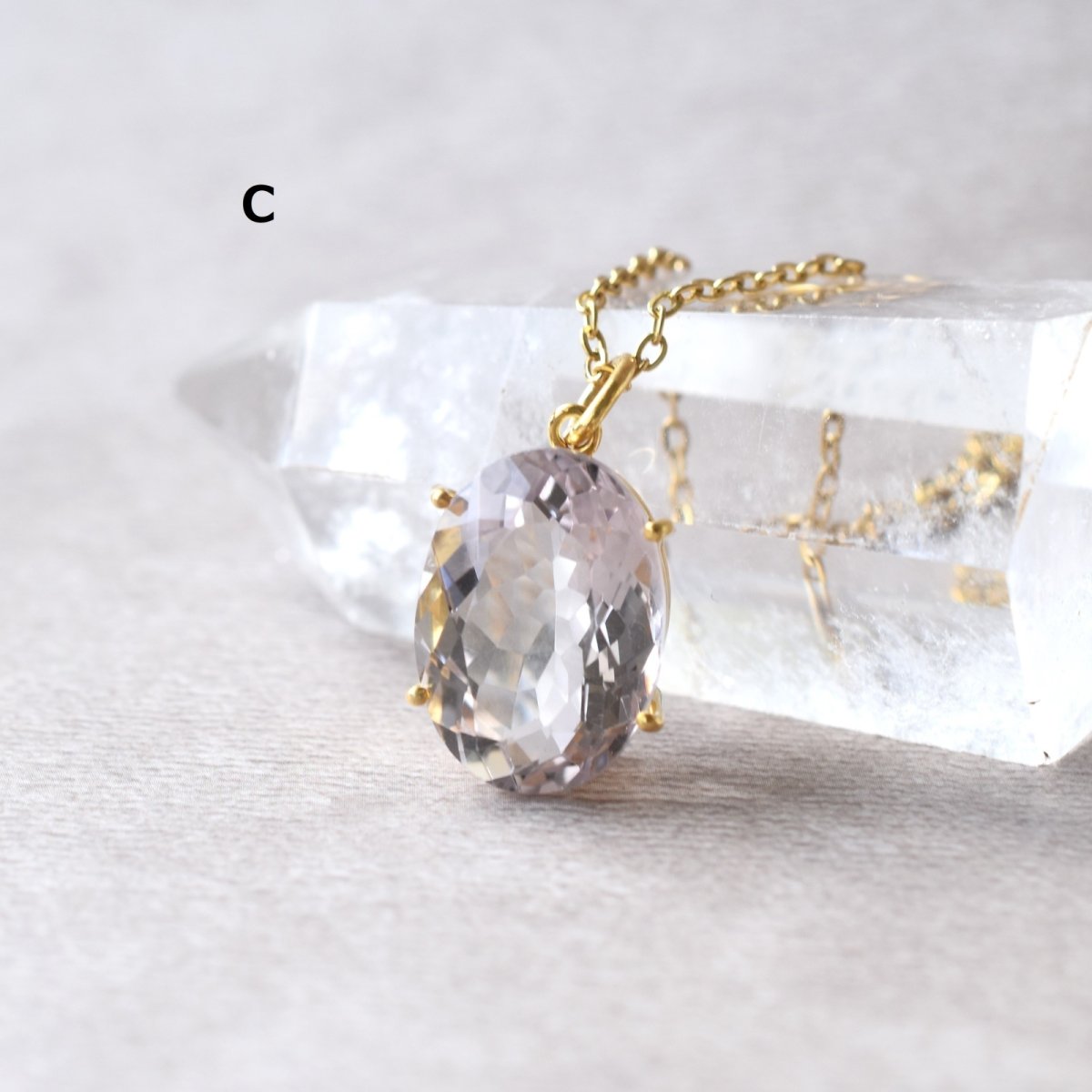 画像12: 夏の新作【各1点もの】超大粒　宝石用ルース　ピンクアメジスト　一粒ペンダント　ネックレス（サージカルステンレス）40cm  (12)