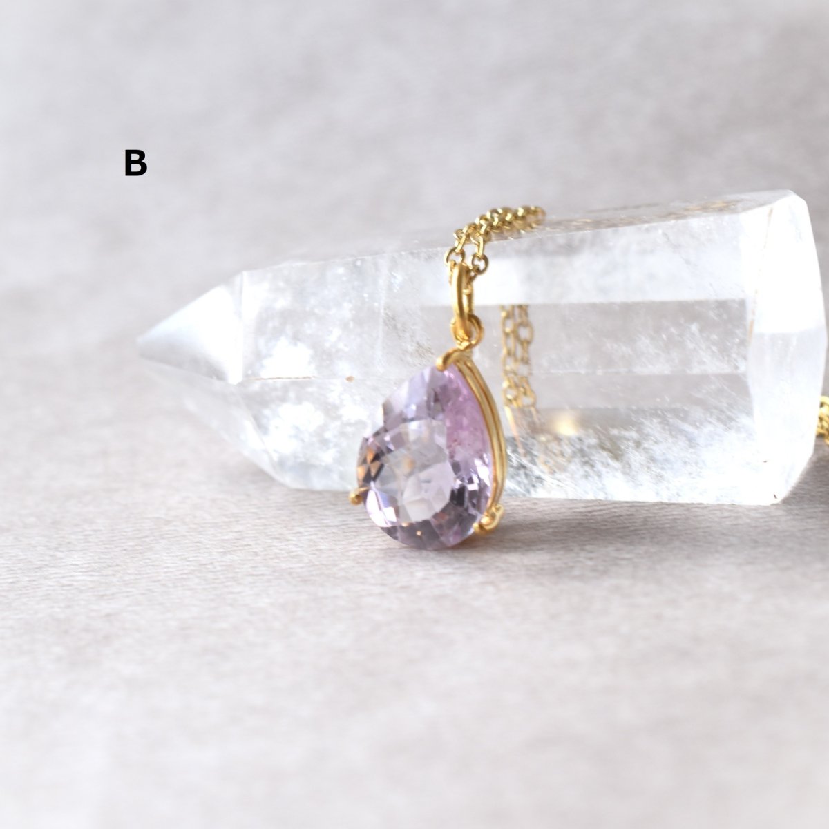 画像7: 夏の新作【各1点もの】超大粒　宝石用ルース　ピンクアメジスト　一粒ペンダント　ネックレス（サージカルステンレス）40cm  (7)