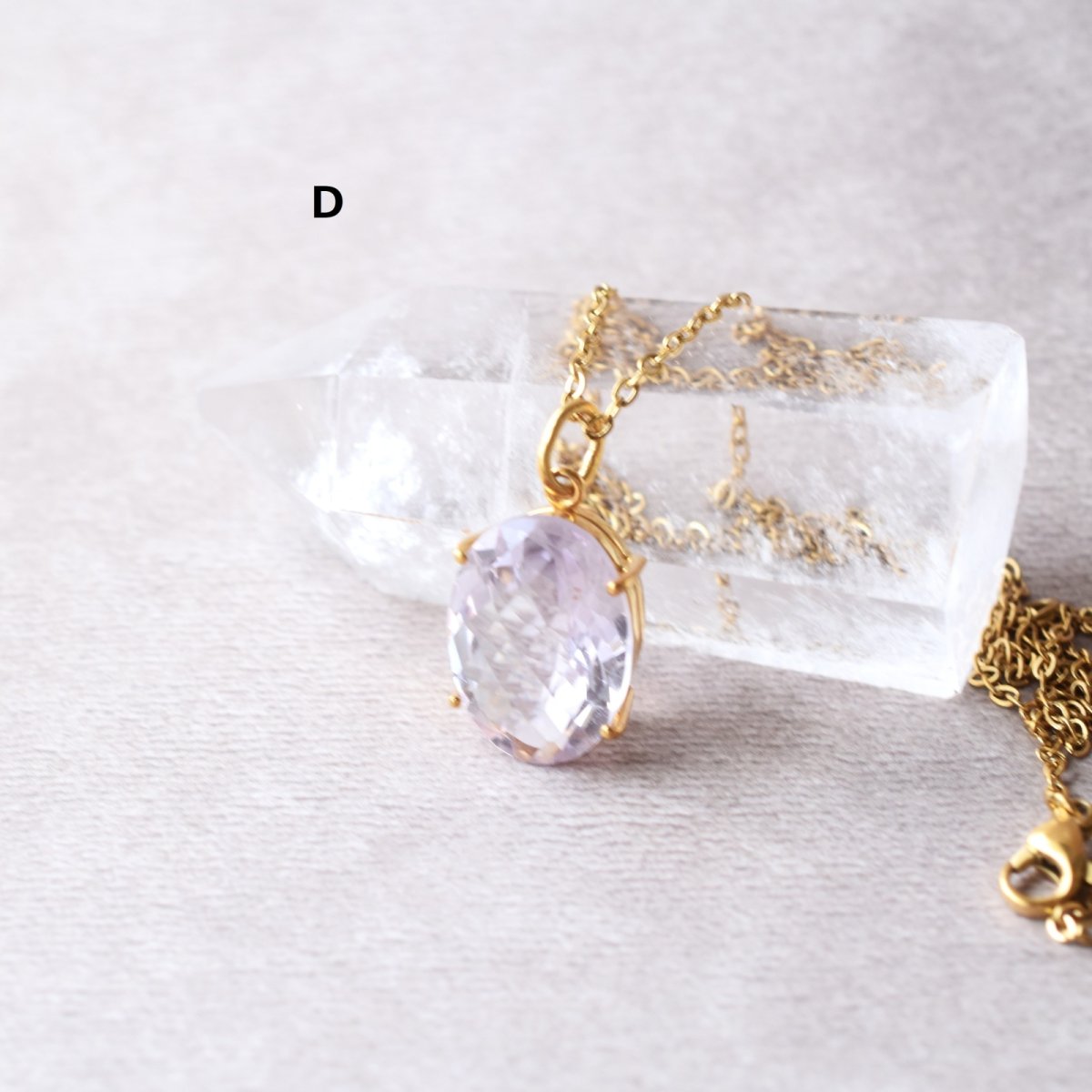 画像15: 夏の新作【各1点もの】超大粒　宝石用ルース　ピンクアメジスト　一粒ペンダント　ネックレス（サージカルステンレス）40cm  (15)