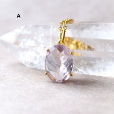 画像4: 夏の新作【各1点もの】超大粒　宝石用ルース　ピンクアメジスト　一粒ペンダント　ネックレス（サージカルステンレス）40cm  (4)