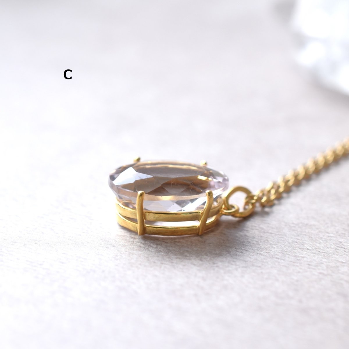 画像11: 夏の新作【各1点もの】超大粒　宝石用ルース　ピンクアメジスト　一粒ペンダント　ネックレス（サージカルステンレス）40cm  (11)