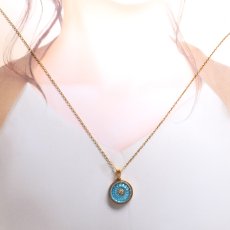 画像6: 18TH　Anniv.【限定10】アクアブルー　チェコガラス　カボション　サージカルネックレス50cm (6)