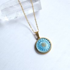 画像3: 18TH　Anniv.【限定10】アクアブルー　チェコガラス　カボション　サージカルネックレス50cm (3)