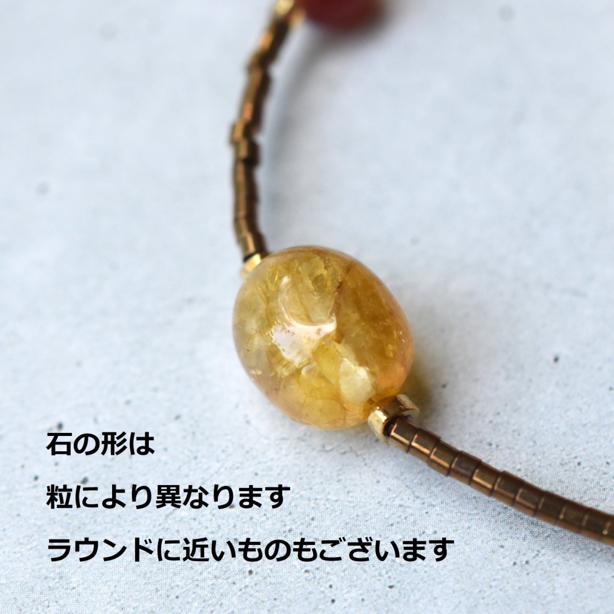 画像2: 夏の新作【汗をかく季節に♪】レッドアゲート 2連 ショートネックレス サージカルステンレス金具  (2)