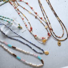 画像9: 夏の新作【汗をかく季節に♪】レッドアゲート　2連　ショートネックレス　サージカルステンレス金具  (9)