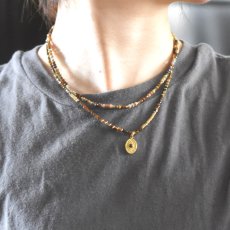 画像6: 夏の新作【汗をかく季節に♪】タイガーアイ　ジャスパー　2連　ショートネックレス　サージカルステンレス金具   (6)