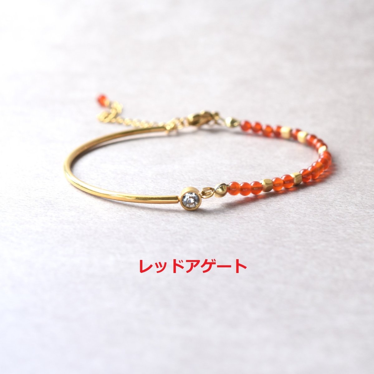 画像4: 夏の新作【汗のかく季節に!長さ選べる】天然石 サージカルステンレス製 ジルコニア バングル ブレスレット (4)